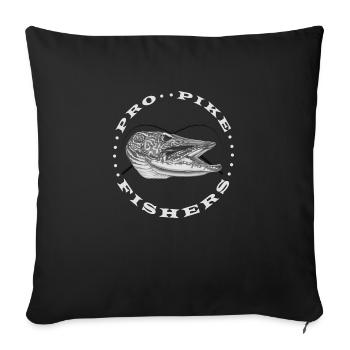 Pro Pike Fishers - Sofakissenbezug 45 x 45 cm - Schwarz - Vorne