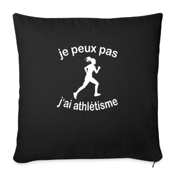 Je Peux Pas J'ai Athlétisme - Housse de coussin décorative 45 x 45 cm - noir - Devant