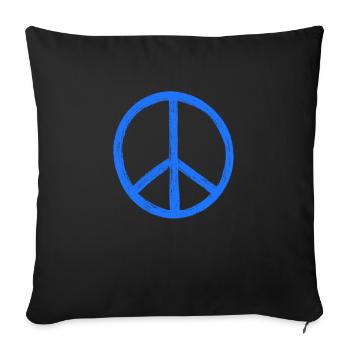 signes de paix - Housse de coussin décorative 45 x 45 cm - noir - Devant
