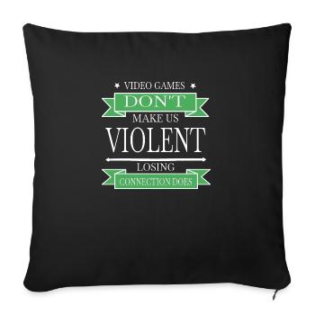 8 bit humor retro videogames bday adventure - Sofakissenbezug 45 x 45 cm - Schwarz - Vorne