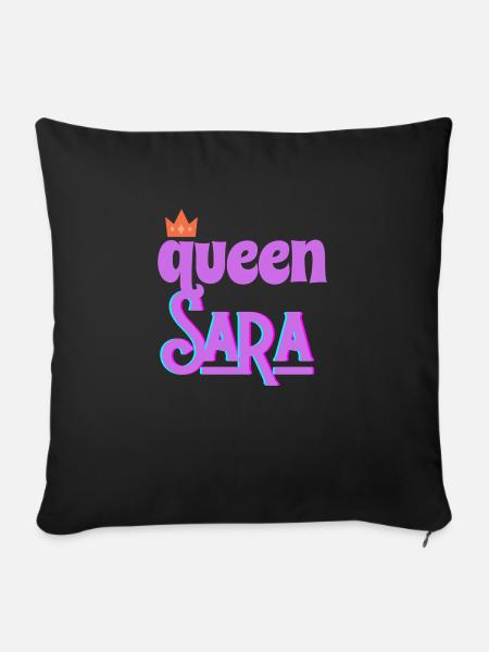 Sara queen - Sofakissenbezug 45 x 45 cm - Schwarz