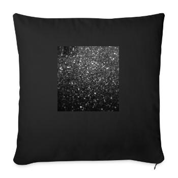Sparkling Black Glitter - Sofa pillowcase 17,3'' x 17,3'' (45 x 45 cm) - black - Front