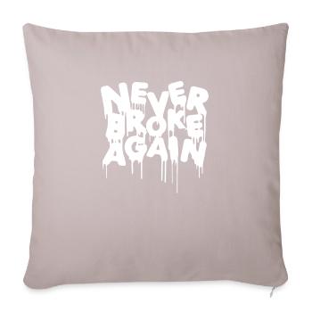 Jamais cassé à nouveau - Housse de coussin décorative 45 x 45 cm - taupe clair - Devant
