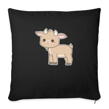 Goat - Sofa pillowcase 17,3'' x 17,3'' (45 x 45 cm) - black - Front