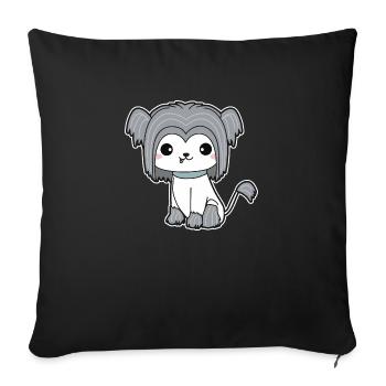 Chinese Crested Dog - Sofa pillowcase 17,3'' x 17,3'' (45 x 45 cm) - black - Front