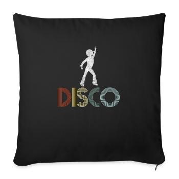 Disco 70er Jahre Retro Dancer - Sofakissenbezug 45 x 45 cm - Schwarz - Vorne
