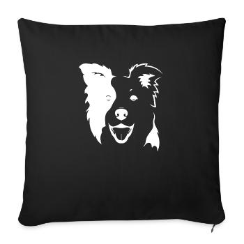 Dog dog agility - Sofa pillowcase 17,3'' x 17,3'' (45 x 45 cm) - black - Front
