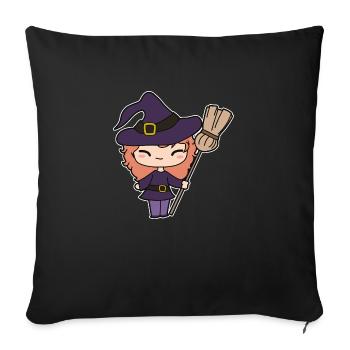 Witch - Sofa pillowcase 17,3'' x 17,3'' (45 x 45 cm) - black - Front
