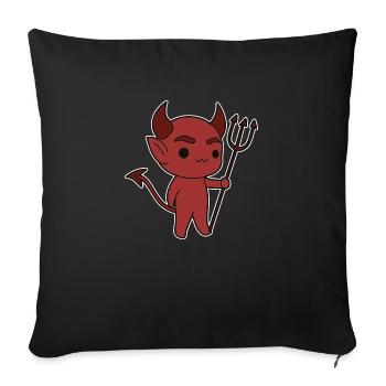 Teufel Dämon - Sofakissenbezug 45 x 45 cm - Schwarz - Vorne