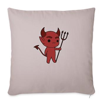 Devil Demon - Sofa pillowcase 17,3'' x 17,3'' (45 x 45 cm) - light taupe - Front