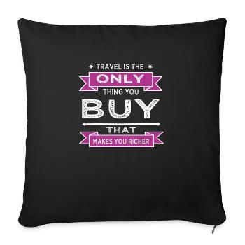 traveller dream travel summer - Sofakissenbezug 45 x 45 cm - Schwarz - Vorne