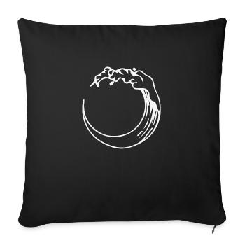 Agitez en cercle - Housse de coussin décorative 45 x 45 cm - noir - Devant
