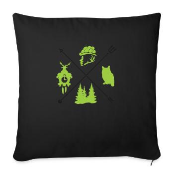 Black Forest Signpost - Sofa pillowcase 17,3'' x 17,3'' (45 x 45 cm) - black - Front