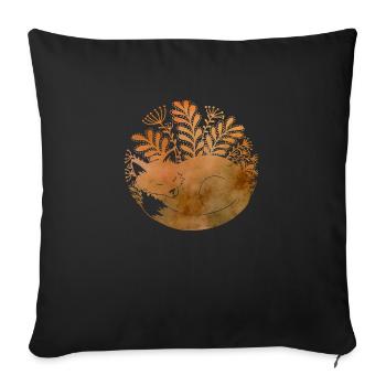 Lis - Fox - Sofa pillowcase 17,3'' x 17,3'' (45 x 45 cm) - black - Front