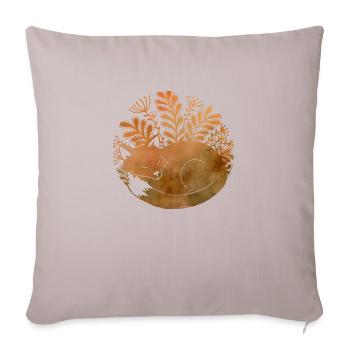 Lis - Renard - Housse de coussin décorative 45 x 45 cm - taupe clair - Devant