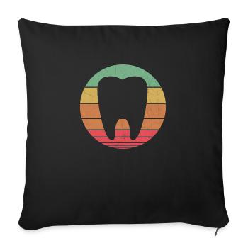 Tooth Doctor Vintage Dentistry Lover Oral Hygiene - Sofakissenbezug 45 x 45 cm - Schwarz - Vorne