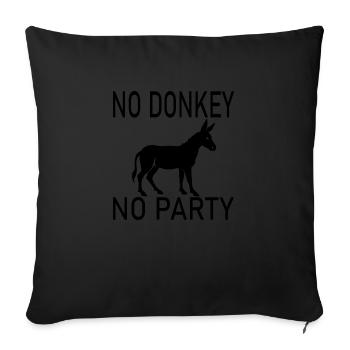 Donkey Esel - Sofa pillowcase 17,3'' x 17,3'' (45 x 45 cm) - black - Front
