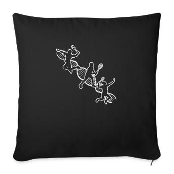 Badminton Badminton Player Badminton Fan Badminton - Sofa pillowcase 17,3'' x 17,3'' (45 x 45 cm) - black - Front