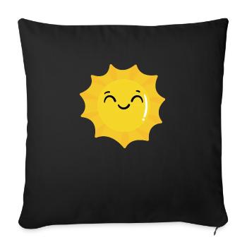 Sonne - Sofakissenbezug 45 x 45 cm - Schwarz - Vorne