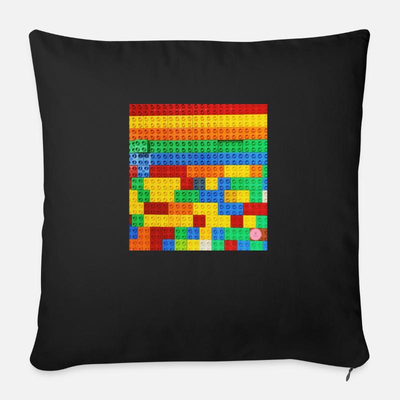 Jola Blocks - Sofa pillowcase 17,3'' x 17,3'' (45 x 45 cm) - black