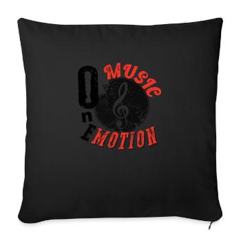 One music one emotion - Housse de coussin décorative 45 x 45 cm - noir - Devant