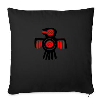 Inca Culture, Latin America - Sofa pillowcase 17,3'' x 17,3'' (45 x 45 cm) - black - Front