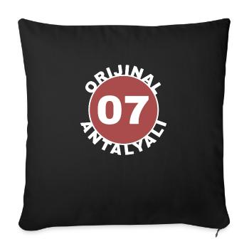 Antalya - Sofa pillowcase 17,3'' x 17,3'' (45 x 45 cm) - black - Front