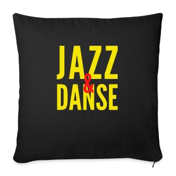 JAZZ et DANSE - Housse de coussin décorative 45 x 45 cm - noir - Devant