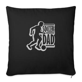 Soccer Dad Winner Logo - Sofa pillowcase 17,3'' x 17,3'' (45 x 45 cm) - black - Front
