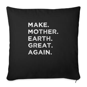 birthday present idea present birthday present - Sofa pillowcase 17,3'' x 17,3'' (45 x 45 cm) - black - Front