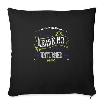 livreur chemise blagues chat livre lecteur dictons - Housse de coussin décorative 45 x 45 cm - noir - Devant