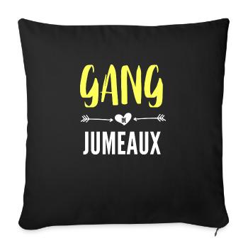 gang de jumeaux - Housse de coussin décorative 45 x 45 cm - noir - Devant