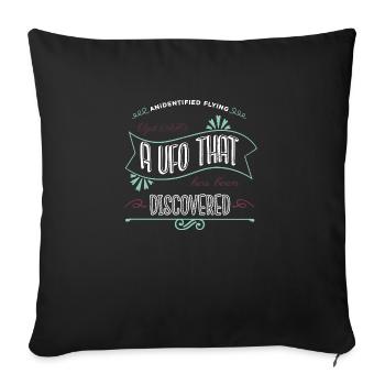Dictons d’humour de science-fiction - Housse de coussin décorative 45 x 45 cm - noir - Devant