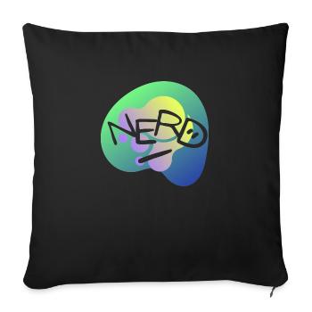 NERD - Sofakissenbezug 45 x 45 cm - Schwarz - Vorne