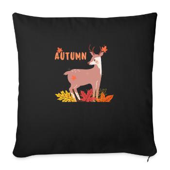 Leaf Autumn Tree Orange Fall Leaves Season - Sofa pillowcase 17,3'' x 17,3'' (45 x 45 cm) - black - Front