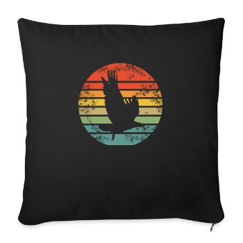 Adler Retro - Sofa pillowcase 17,3'' x 17,3'' (45 x 45 cm) - black - Front