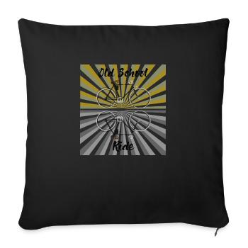 bike old school, retro bike, nerd, vintage - Sofa pillowcase 17,3'' x 17,3'' (45 x 45 cm) - black - Front