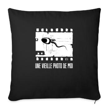 An old picture of me - Sofa pillowcase 17,3'' x 17,3'' (45 x 45 cm) - black - Front