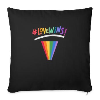 Csd Pride Tshirt - Sofakissenbezug 45 x 45 cm - Schwarz - Vorne