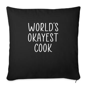 Le cuisinier le plus correct du monde - Housse de coussin décorative 45 x 45 cm - noir - Devant