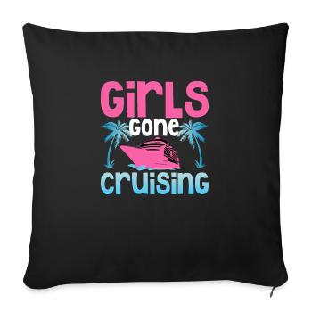 Girls Gone Cruising Vacation Cruiser - Sofakissenbezug 45 x 45 cm - Schwarz - Vorne