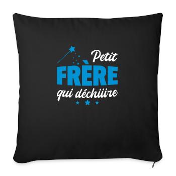 Petit-frère qui déchire - Housse de coussin décorative 45 x 45 cm - noir - Devant
