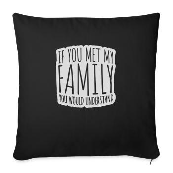 you would understand quote - Sofa pillowcase 17,3'' x 17,3'' (45 x 45 cm) - black - Front