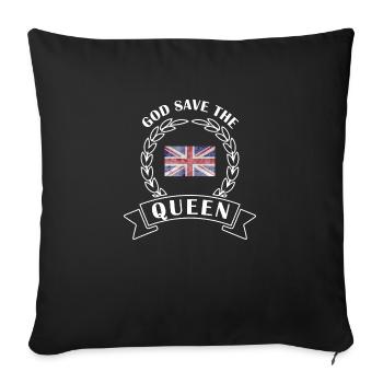God save the Queen II - Sofa pillowcase 17,3'' x 17,3'' (45 x 45 cm) - black - Front