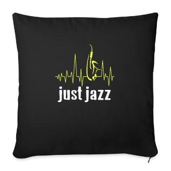 Just JAZZ Awesome Heartbeat JAZZ Lover Designs - Sofa pillowcase 17,3'' x 17,3'' (45 x 45 cm) - black - Front