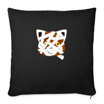 Red panda disguised as a mummy for Halloween - Sofa pillowcase 17,3'' x 17,3'' (45 x 45 cm) - black - Front
