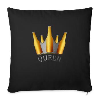 Queen - Sofakissenbezug 45 x 45 cm - Schwarz - Vorne