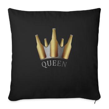 Queen - Sofakissenbezug 45 x 45 cm - Schwarz - Vorne