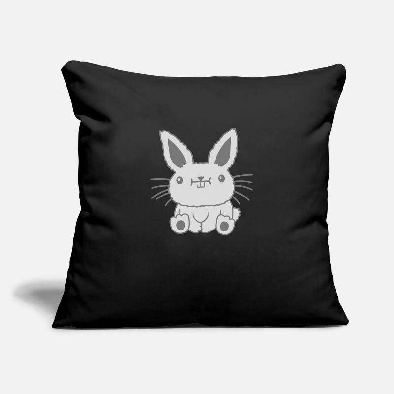 Seated little kawaii rabbit Sofa pillowcase 17,3'' x 17,3'' (45 x 45 cm)