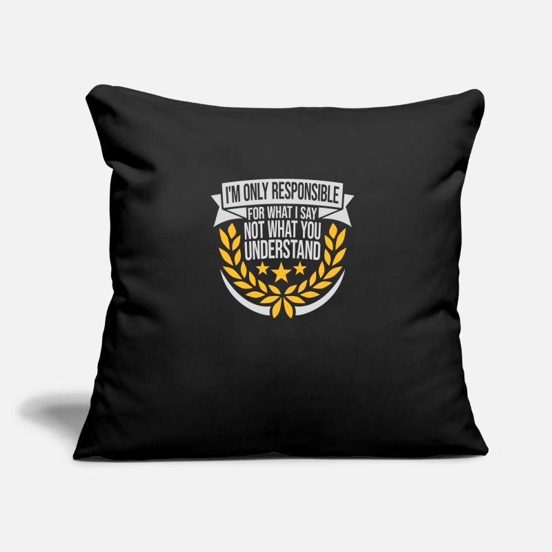 ce que je dis citation Housse de coussin décorative 45 x 45 cm